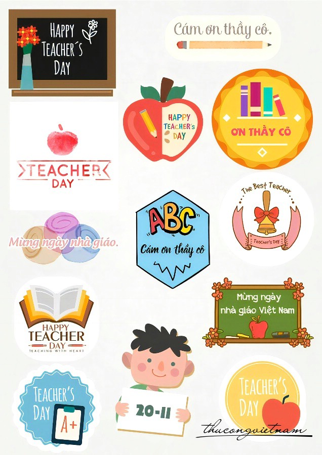 Sticker A4 tự cắt 20/11 - M1